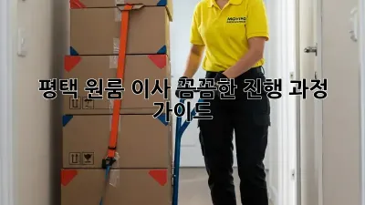 평택 원룸 이사, 꼼꼼한 진행 과정 가이드