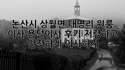논산시 상월면 대명리 원룸 이사, 용달이사 후기: 저렴하고 안전하게 이사하기